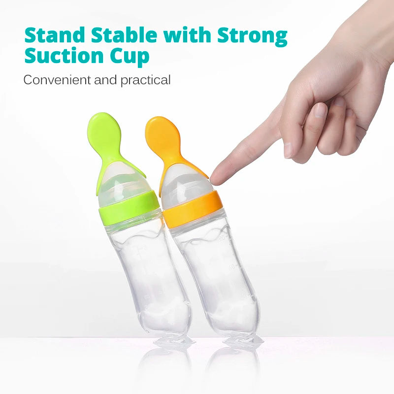 Silicone Baby Feeding Spoon with bottle