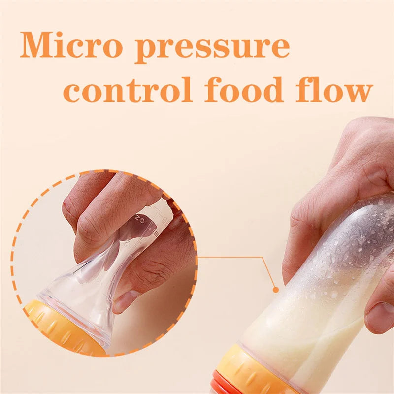Silicone Baby Feeding Spoon with bottle