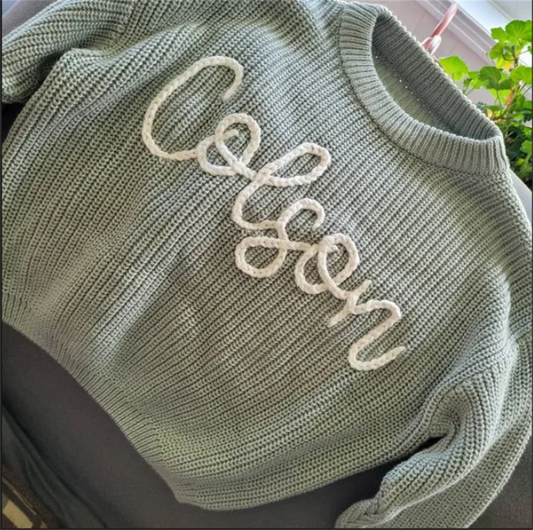 Personalised Knit Sweater , 2-5 Years, made with 100% cotton